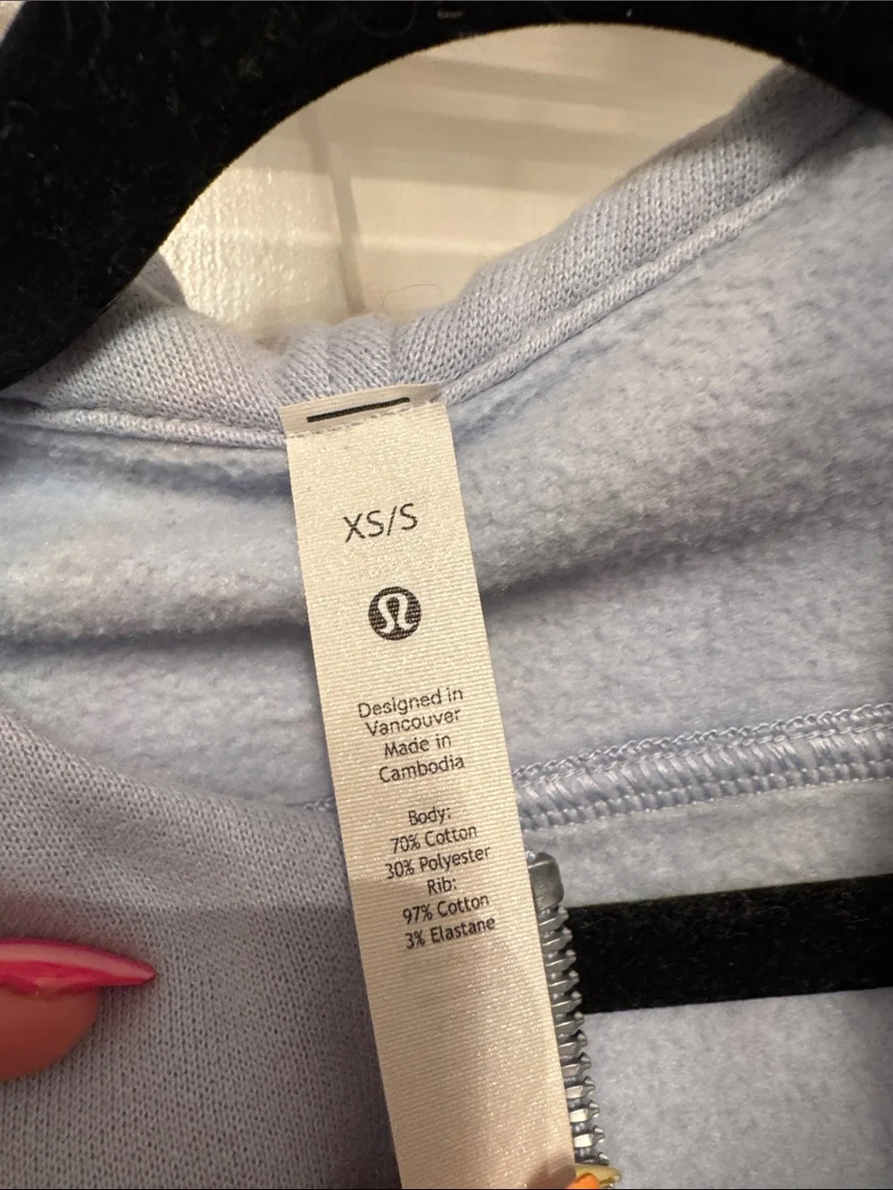 lululemon athletica Light Gray Hooded Zip Bomber Jacket